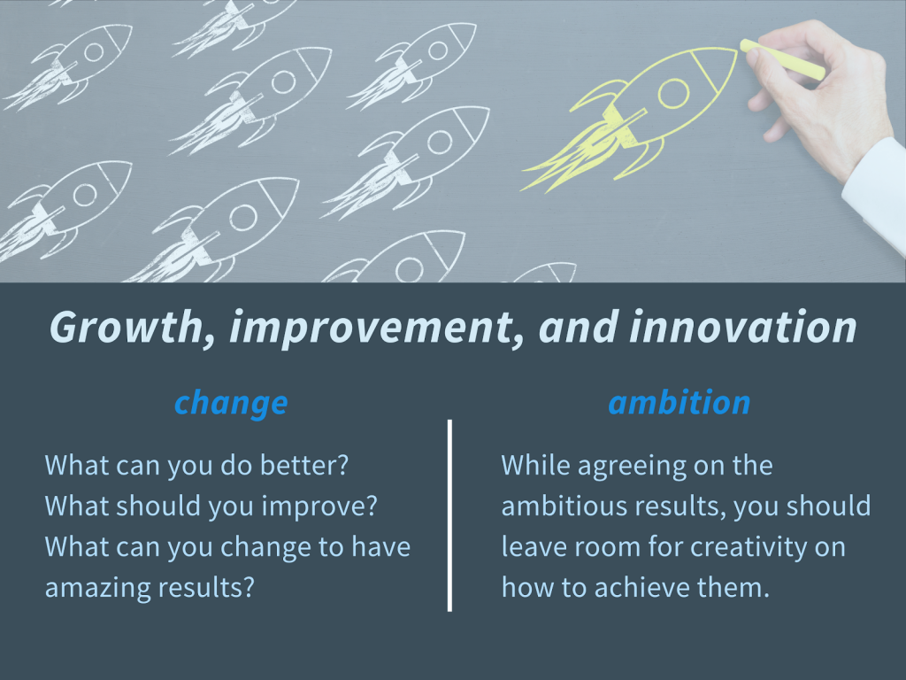 Growth, improvement and innovation: Benefits of change and ambition